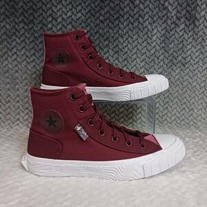 Converse All Star High Top Far From Chuck Burgundy Kid's Sneakers Shoes Size 6